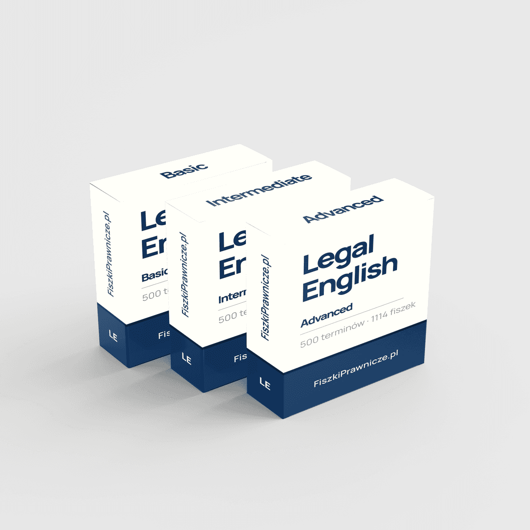 Fiszki — Legal English Pakiet 3 zestawów