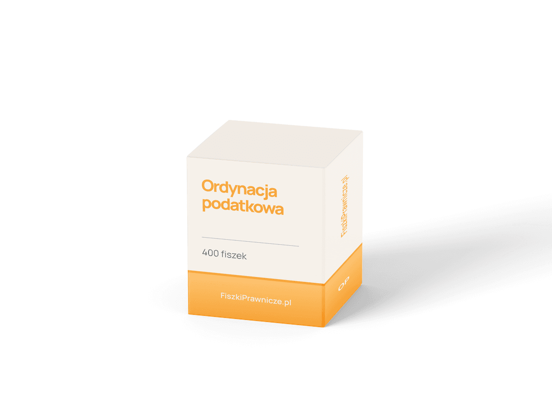 Fiszki — Ordynacja podatkowa