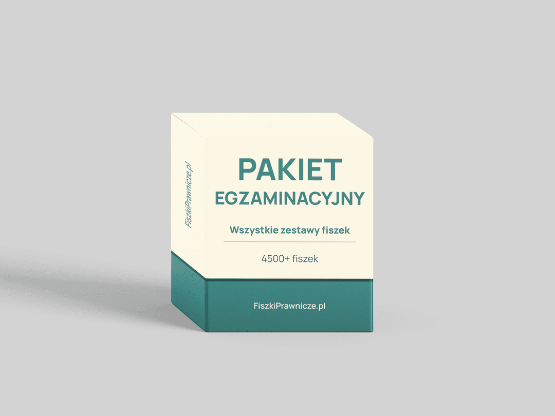 Pakiet fiszek na egzamin wstępny na aplikację